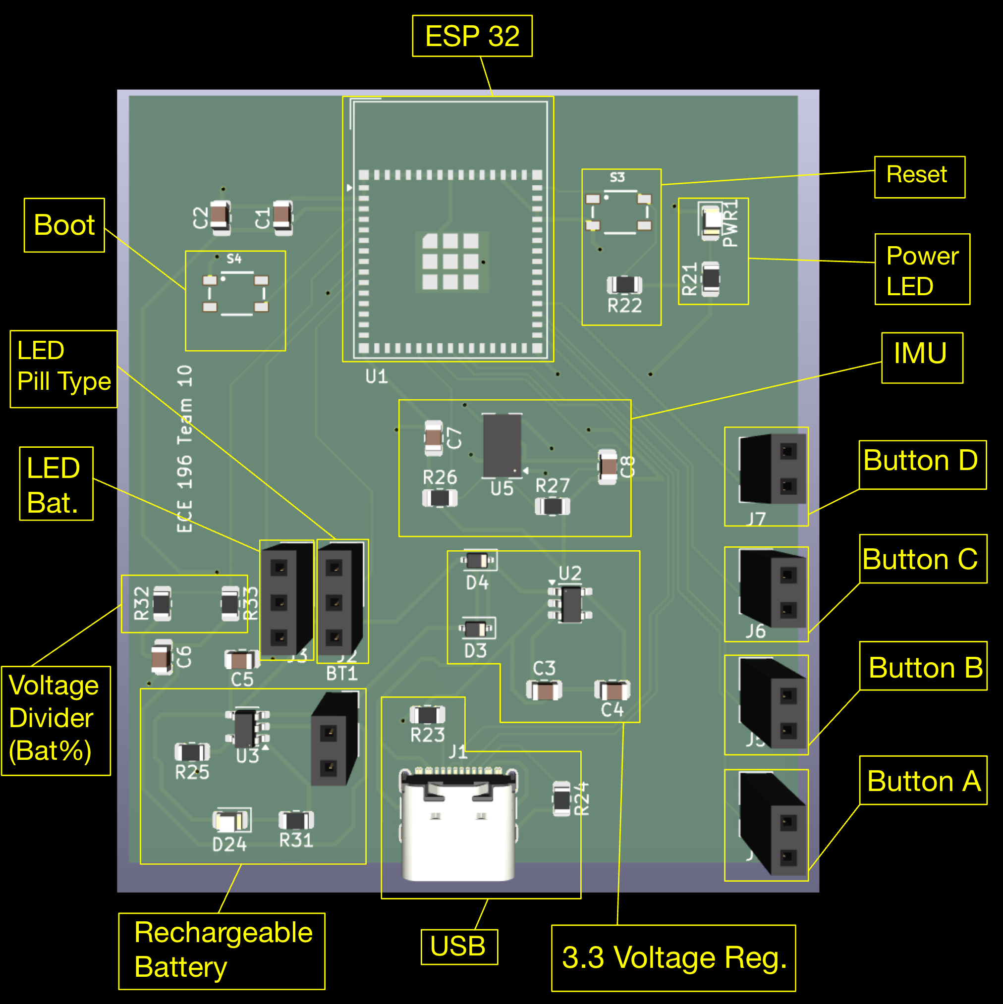 Milestone 01 deliverable — completed PCB